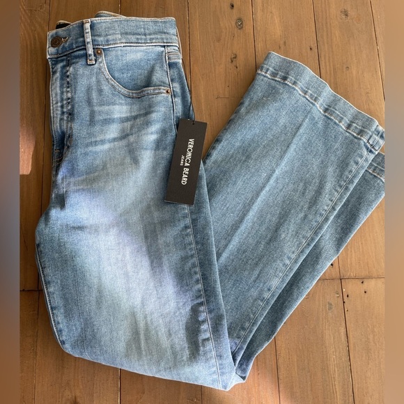 CURRENT SEASON Veronica Beard Carson kick flare Jean in Amethyst NWT - Picture 6 of 13